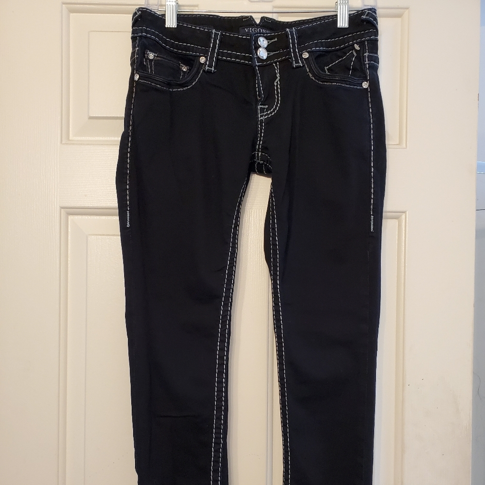 Dark wash denim